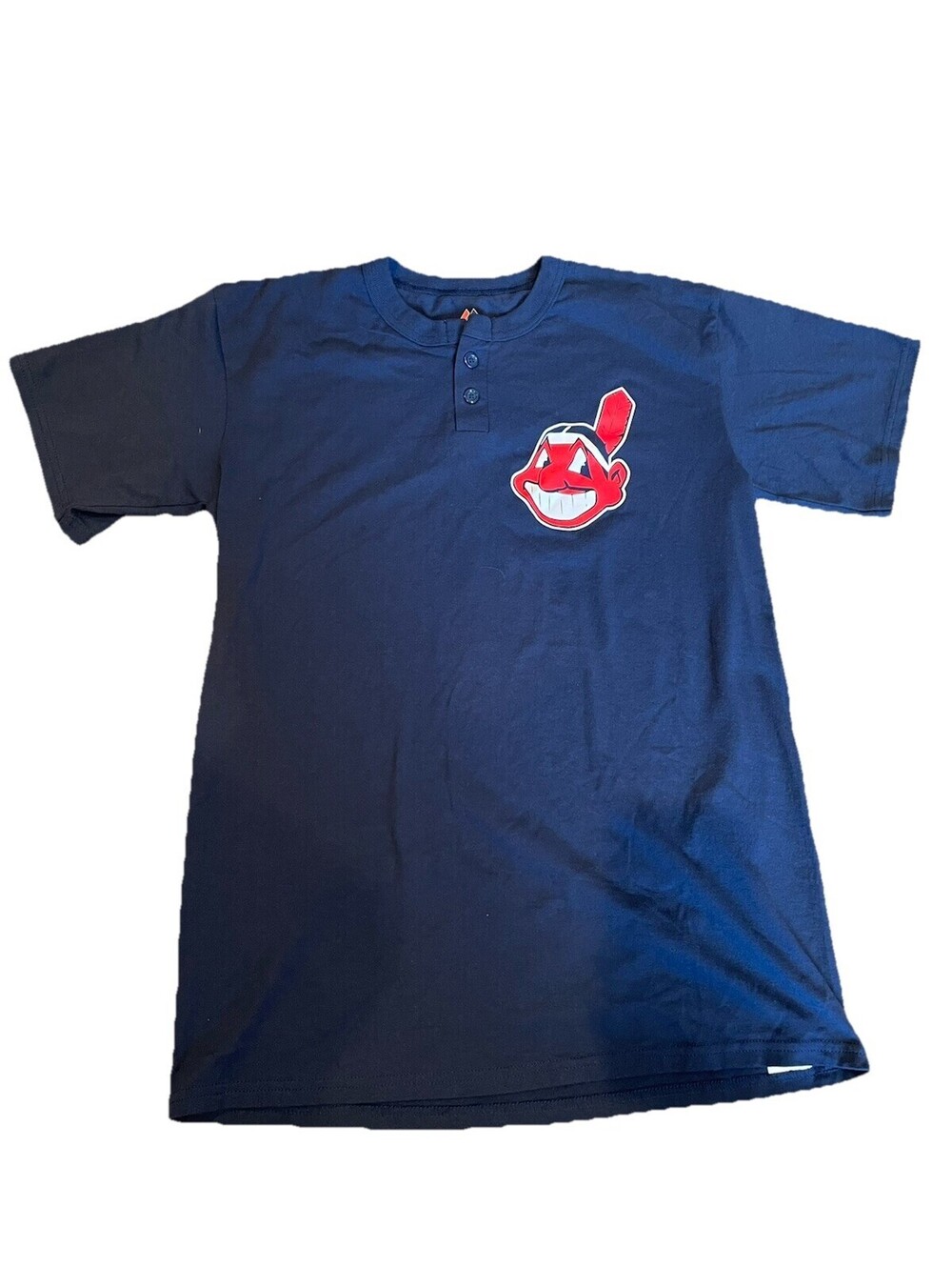 Majestic Vintage Cleveland Indians Shirt Old Logo Large